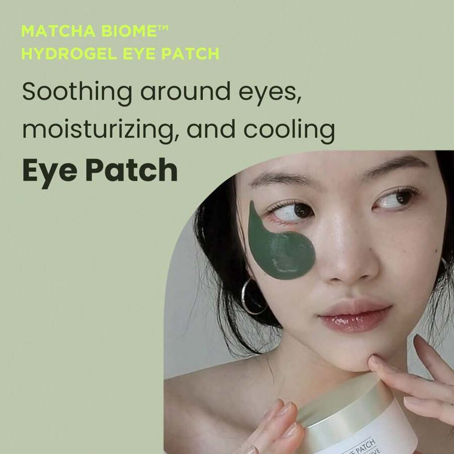 heimish Matcha Biome Hydrogel Eye Patch 1.4g(60pcs) - Anti Aging Under Eye Patches, Hydrating, Firming, Calming & Soothing Eye Mask With Matcha