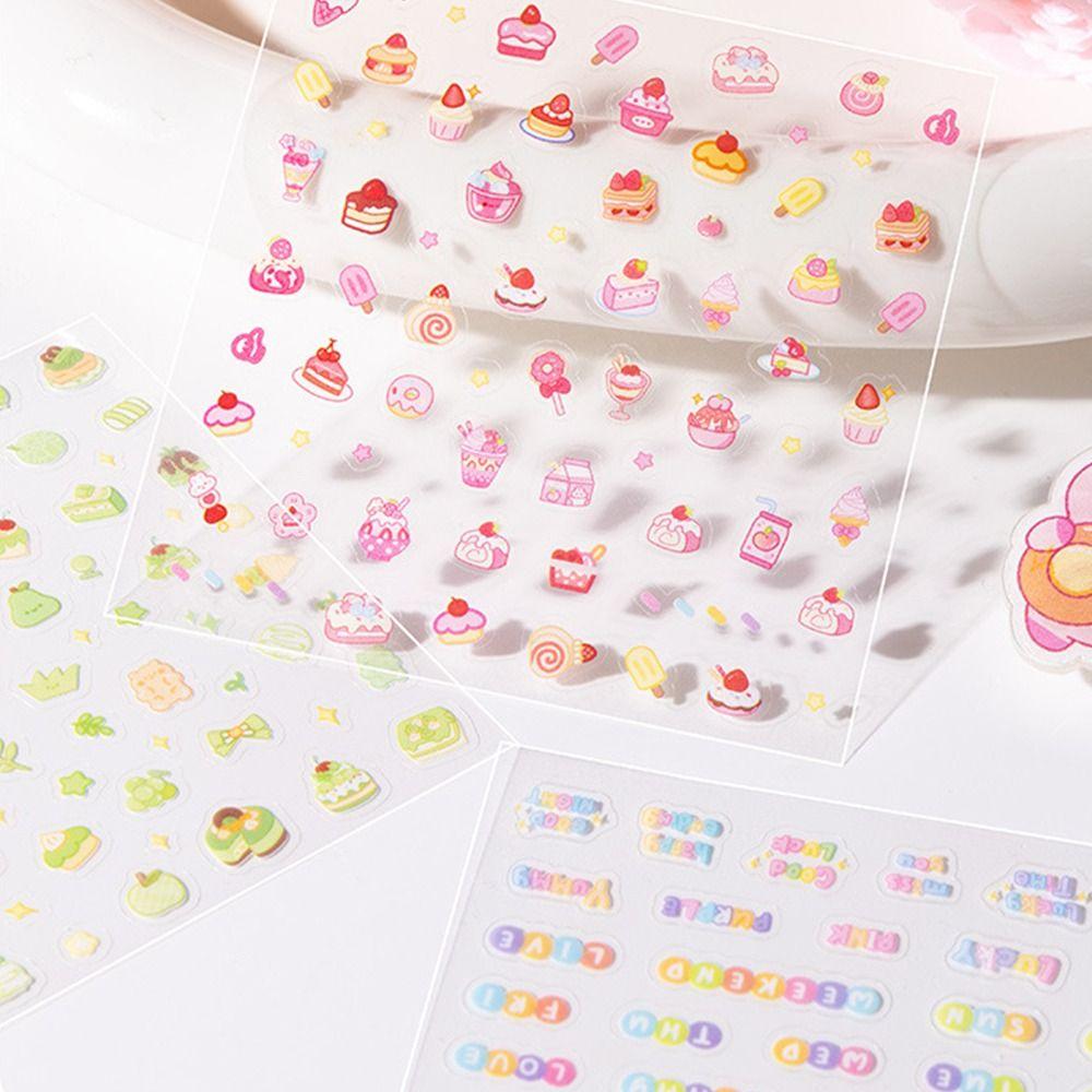 24pcs Self Adhesive Cup Stickers No-Repeat Cartoon Stickers  For Nail Art Decoration
