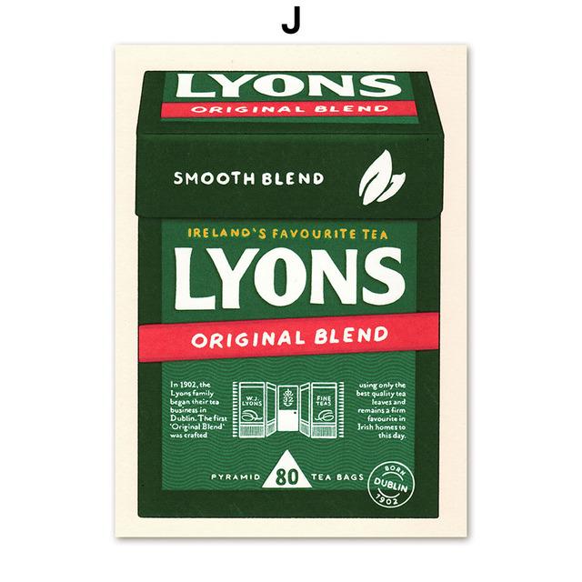 Japońska zupa Sardynka w puszkach Truskawka Róża Herbata Jedzenie Wall Art Painting Nordic Plakaty Zapakowane zdjęcia z nadrukiem Wystrój salonu