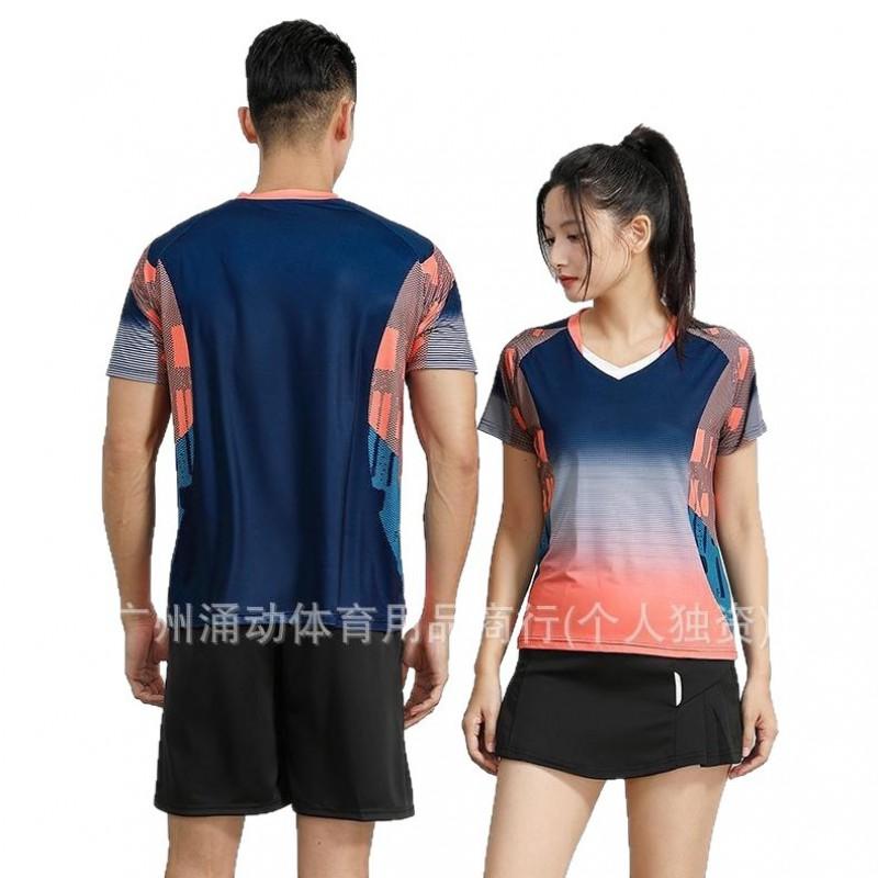 Quick-Dry Breathable Badminton Shirt Men Women - Short Sleeve Sport T-Shirt Tennis Ping Pong Volleyball Training