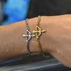 Gold Geometric Archery Stainless Steel Chain Bracelet - BR-2621