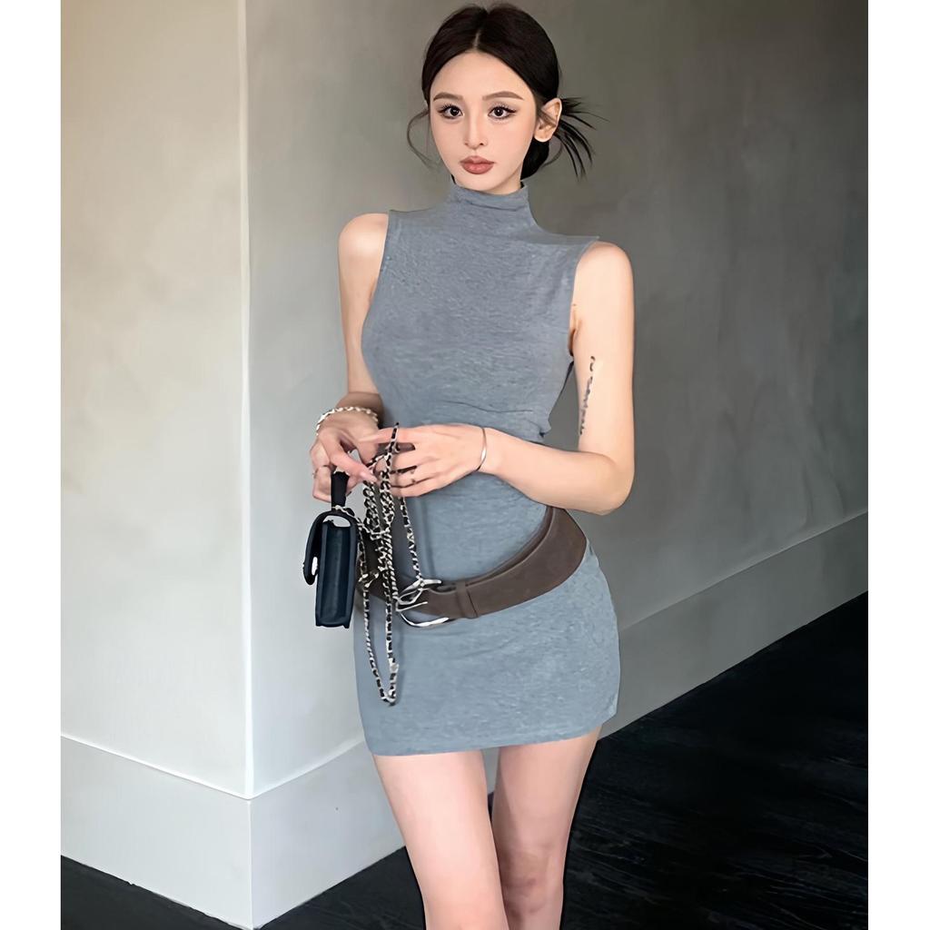 2025 American Spicy Girl Sleeveless Slim Fit Summer Dress – Unique Design