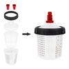 Upgrade Spray Gun Paint Mixing Cup H/O Quick Cup Spray Gun Tank 20.3oz/600ML Disposable Paint Cup with Spray Gun Cup Adapter