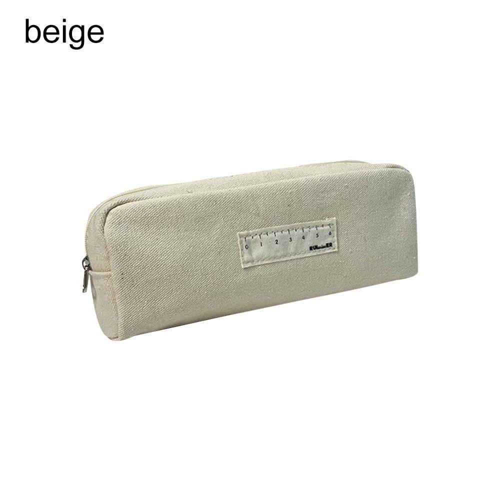 

Портативный холщовый пенал большой вместимости, сумка для хранения, пенал, канцелярский мешочек бежевый