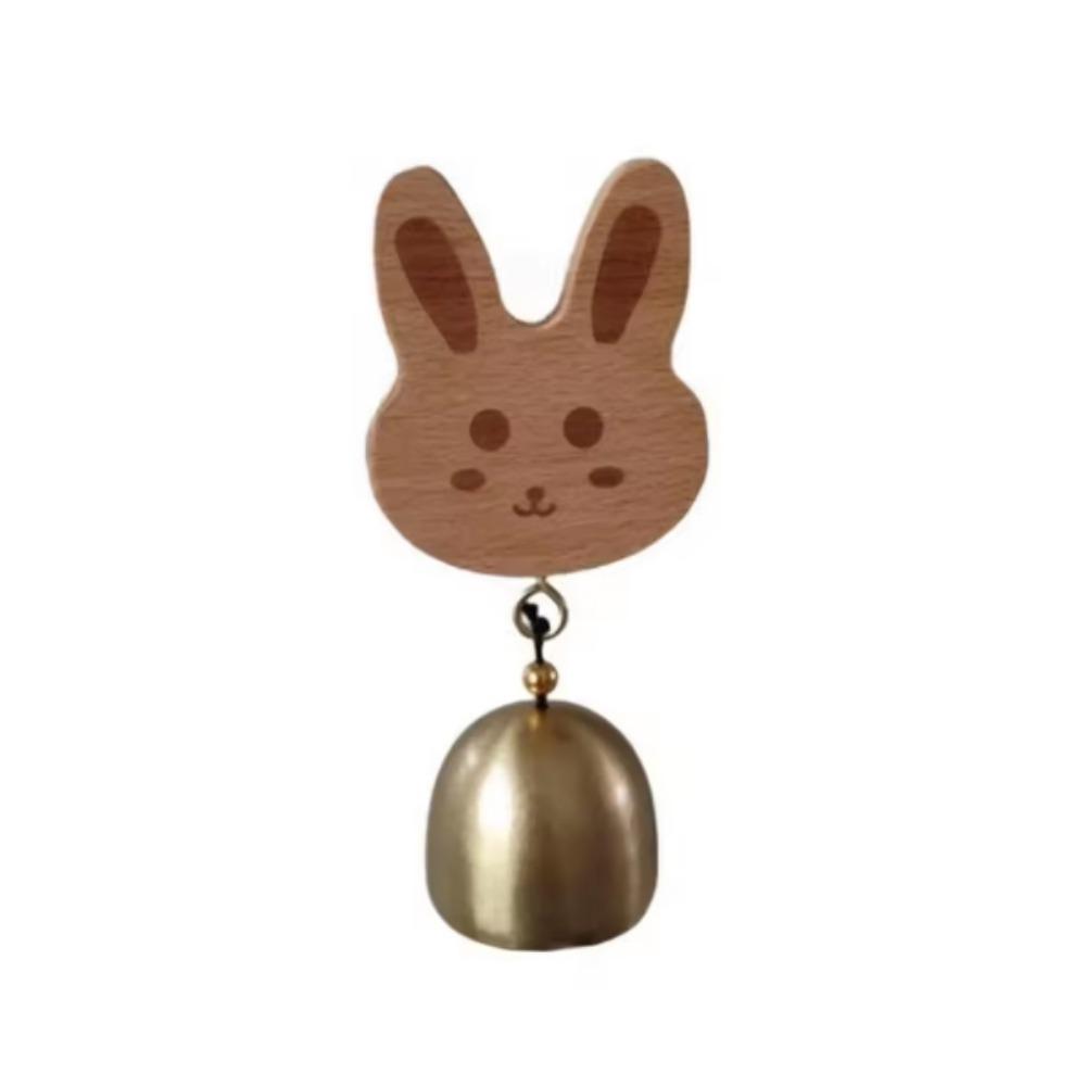 

Cartoon Bear Doorbell Japanese Style Wind Chimes Opening Reminds Wooden Door Bell Porch Style B