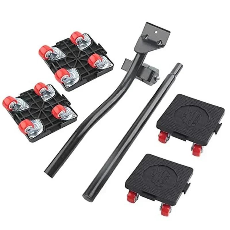 

6Pcs/Set Furniture Mover Tool Transport Lifter Heavy Stuffs Moving Wheel Roller Bar Hand Labor Saving Portable Detachable Tools 26