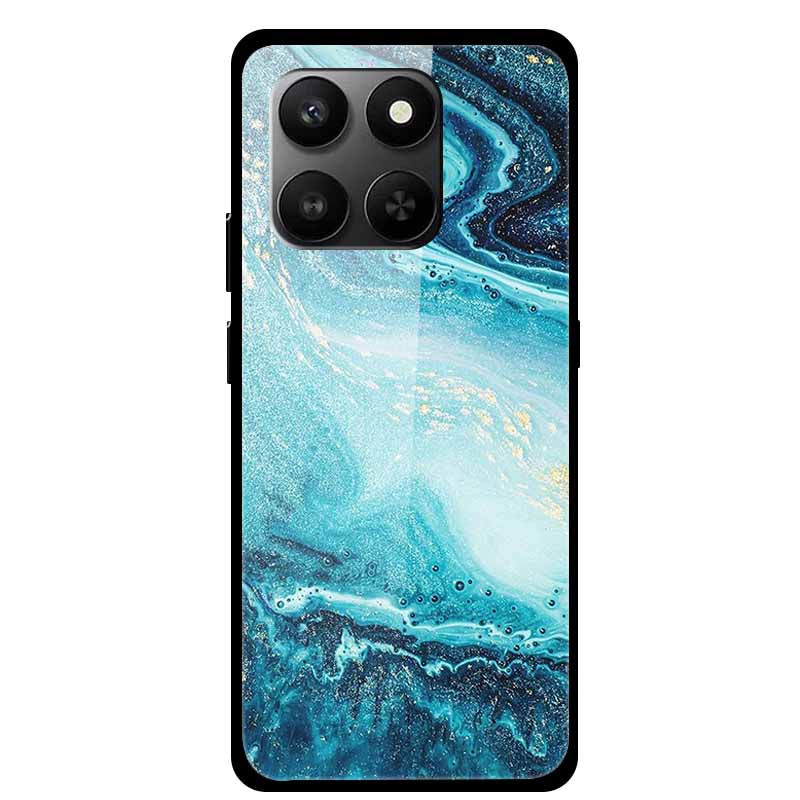 Glass Back Cover For Honor 200 Pro 5G Case Marble Hard Tempered Glass Case For Honor play 10T 400 Smart 5G Case 6.77" Shell Para