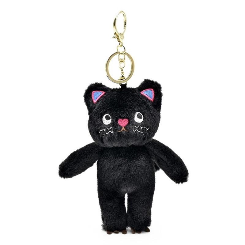 Cute Plush Cat Keychain Cartoon Doll Toy Speechless Cat Pendant Keyring for Women Girl Couple Bag Ornament Car Key Chain