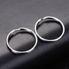 10Pcs/Pack 25/28/30/32mm Clasps Connectors Split Key Ring Chain Loop Keychain Stainless Steel