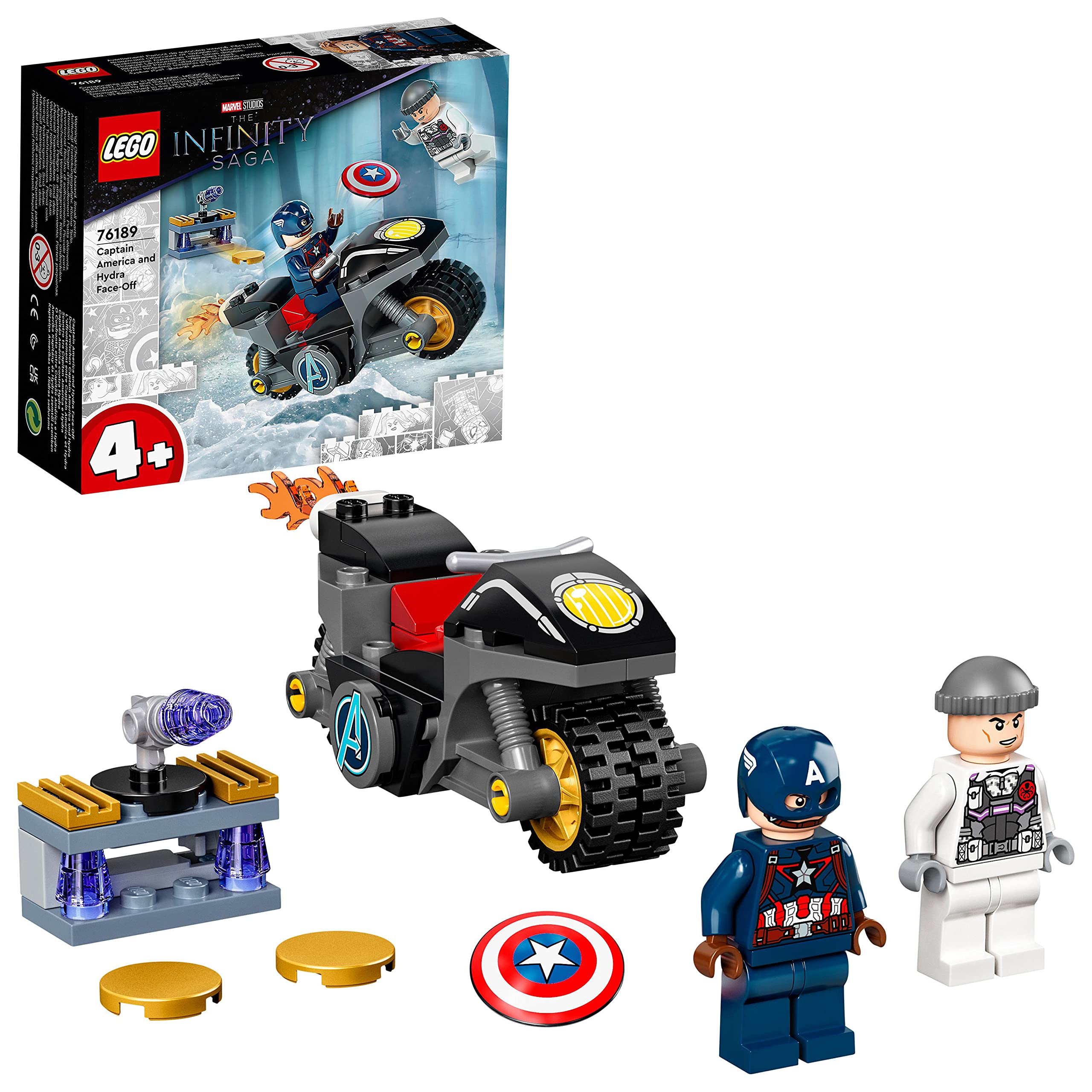 

LEGO Super Heroes Captain America vs. Hydra 76189 Toy Blocks Gift Bike Superhero American Comic Book Boys Ages 4 and Up