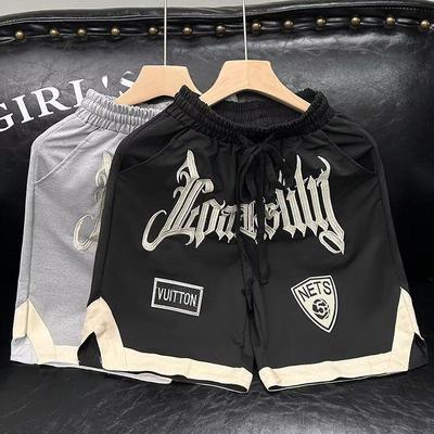 Men's Summer Basketball Shorts - Trendy Hip-Hop Style, Loose Fit, Embroidered Sport Shorts
