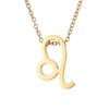 Creative Zodiac Pendant 18K Gold Stainless Steel Necklace
