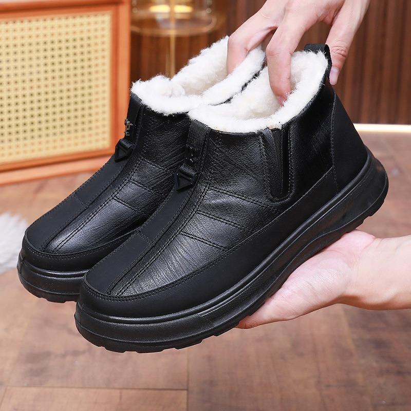 Men's Snow Boots 2024 Winter New Cotton Shoes Waterproof Anti Slip Comfortable Warm Plush Outdoor Cold Proof Men's Cotton Boots