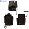 Jingyuqin Remote 2/4 Button Folding Car Key Shell Case For Volkswagen Vw Jetta Golf Passat Beetle Skoda Seat Polo B5