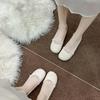 Inner Height Increase Mary Jane Shoes Women's New Flat-soled Soft-soled Maternity Shoes Pearl Gentle Temperament with Skirt Shallow Mouth Single Shoes