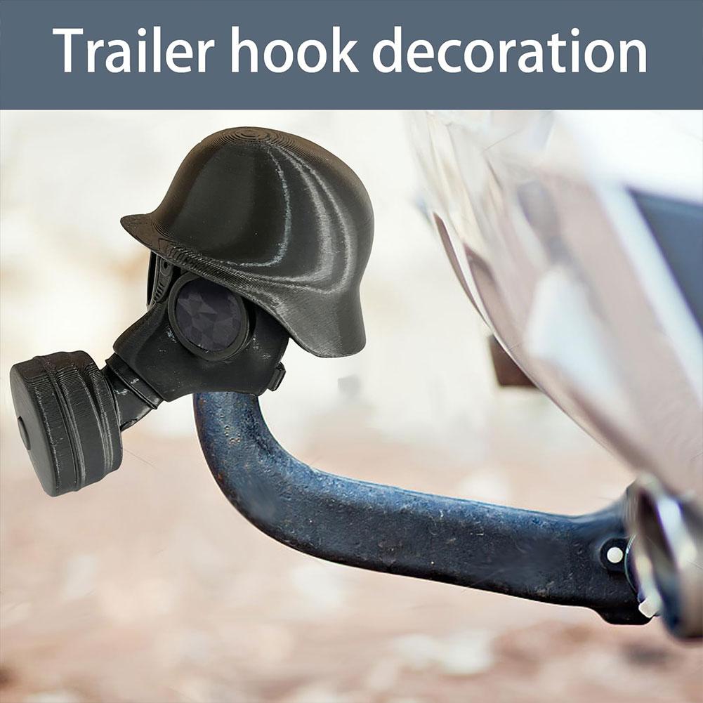 Lustige Gasmasken-Abdeckkappe für Anhängerkupplung Anhängerkupplungsabdeckung Anhängerkupplungsschutz Kappe zum Schutz des Empfängerrohrs vor Rost