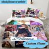 Conjunto de Roupa de Cama com Nome Personalizado Taylor Top Singer 3 Peças, Incluindo 1 Capa de Edredom E 2 Fronhas, Adequado para Dormitórios e Quartos Presente