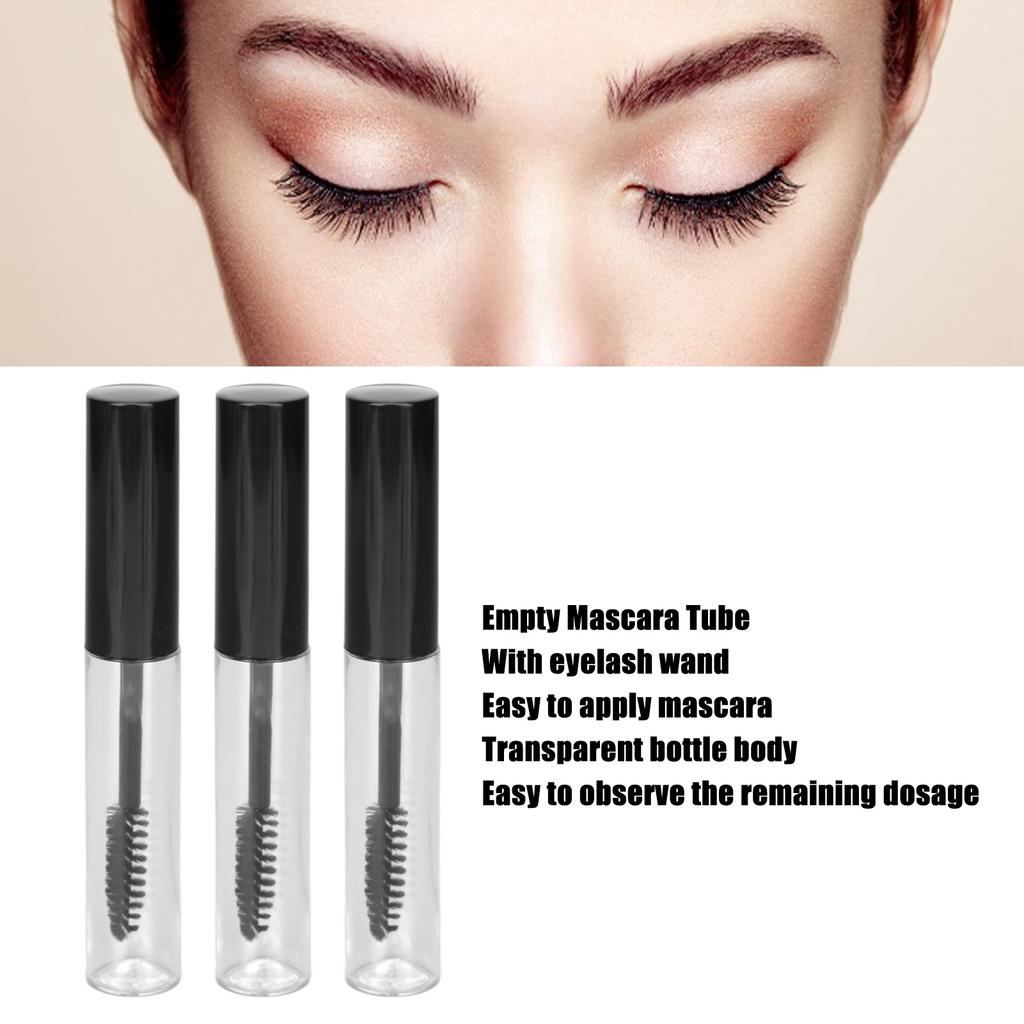 3pcs Empty Mascara Tube Eyelash Wand Home Makeup DIY Eyelash Growth Serum Container Bottle with Funnel Plug