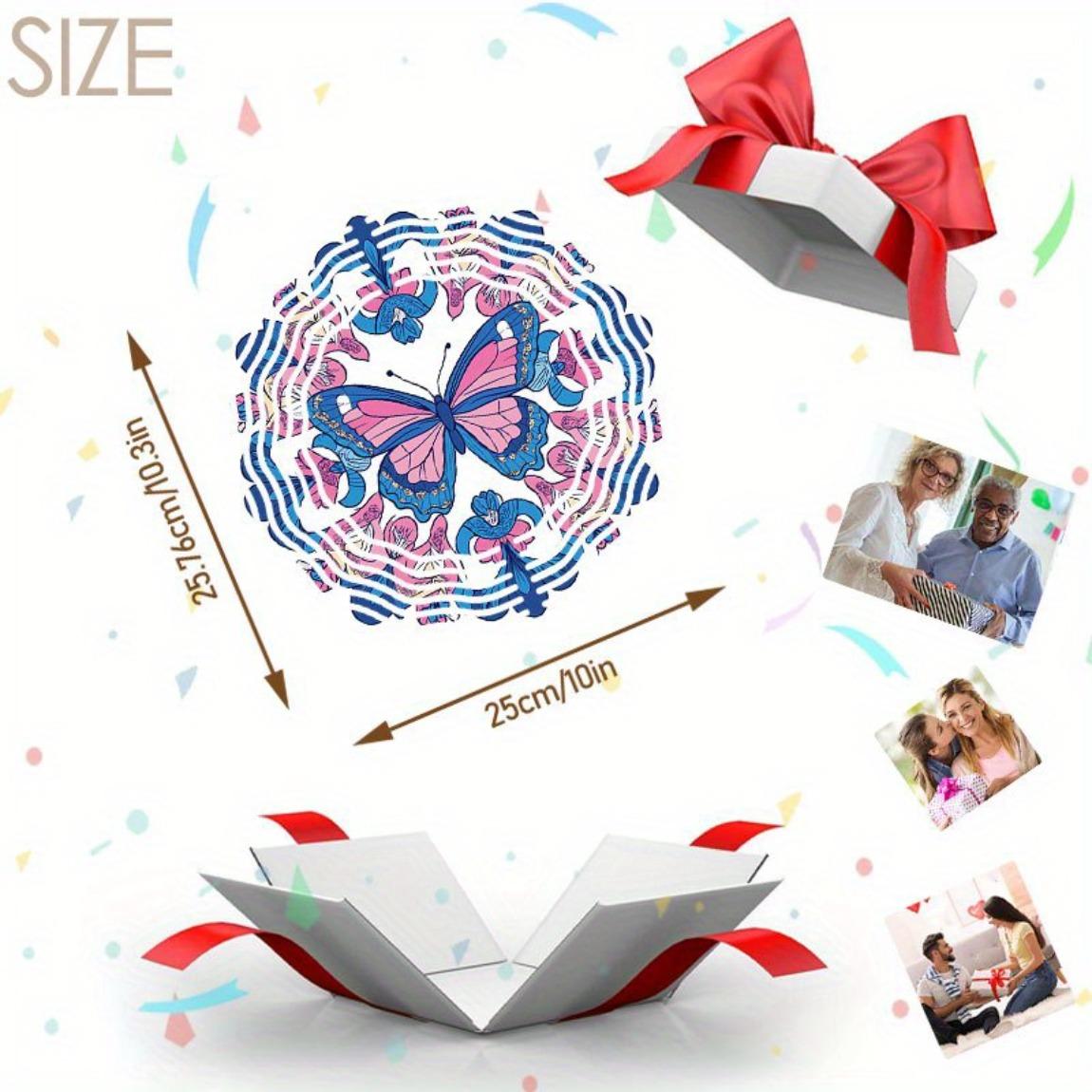 

Металлический ветряной спиннер с цветочным дизайном бабочки, декор для сада на открытом воздухе для патио, двора, балкона, не требует электричества, прочное подвесное искусство