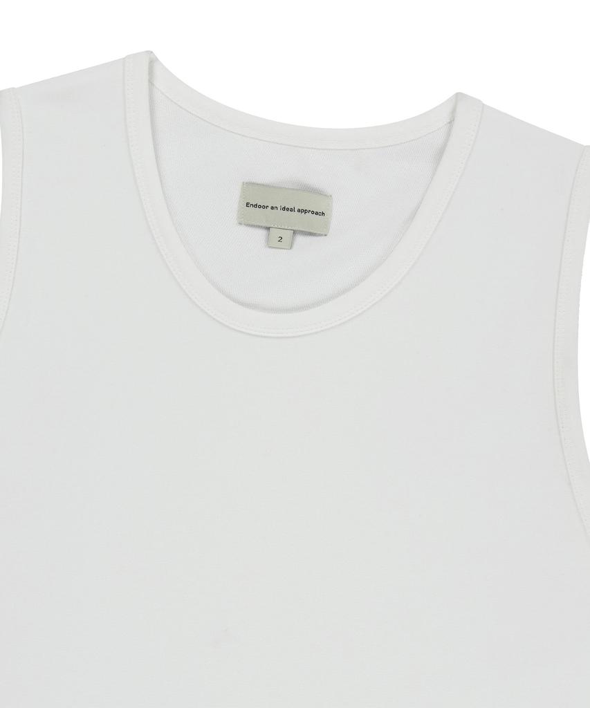 Endoor Struct Line Punching Sleeveless (White)
