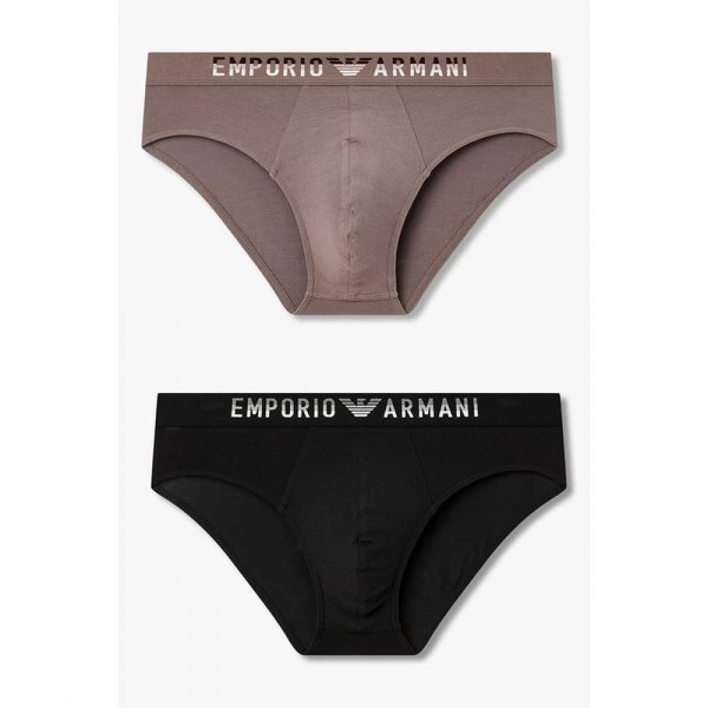 Emporio Armani Men S Jacquard Logo Brief 2 Set 0816111010 0816111012 S(95)
