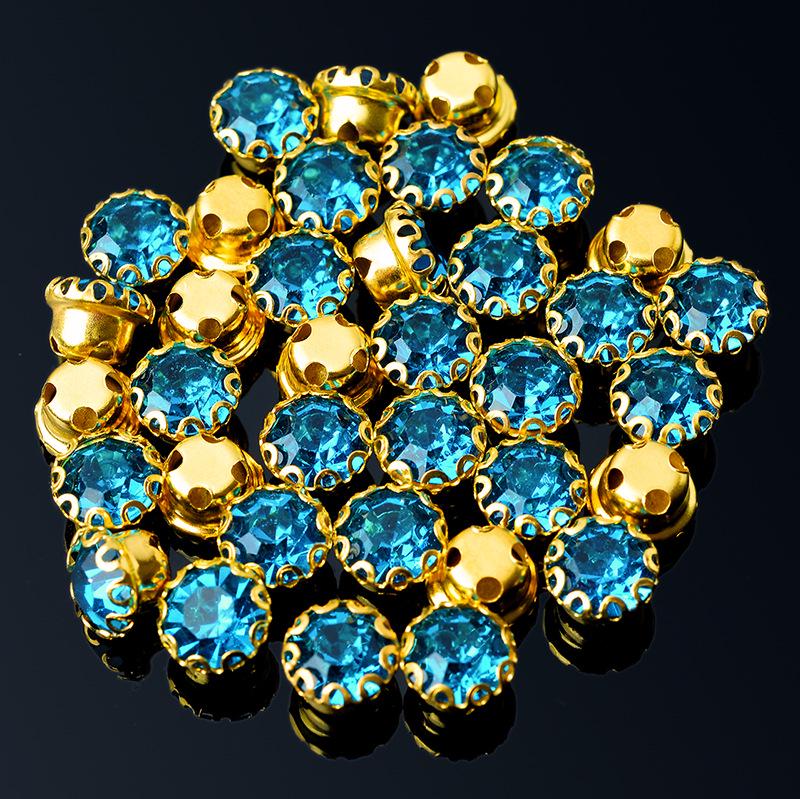 „Gheare din sticlă de cristal colorată rochie de mireasă din dantelă de diamant Accesorii pentru bijuterii DIY”