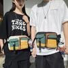 Contrast Color Casual Sport Crossbody Chest Bag Men Women Techwear Style Waterproof Waist Bag Multifunction Hip Hop Fanny Pack