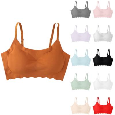 Damenunterwäsche ohne Bügel, zum Schlafen gerafft, Stoßfester Weste in Übergröße, Yoga Sport-BH
