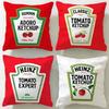 Tema classico Copricuscino Etichetta Ketchup Morbido Facile da Lavare Federa Versatile per Divano Letto Viaggio e Ufficio