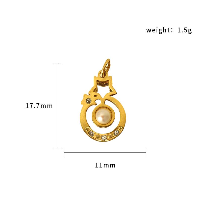 Halloween Ghost Pumpkin Spider Pendant 18K Gold Plated Stainless Steel Jewelry Diy Accessories