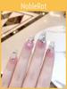 Trendy Ice Transparent Style Long Wearable Rose Nail Stickers For Ladies