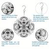 Hand-Painted Black & White 3D Butterfly Mandala Wind Chime – Rotating Garden Art Decor for Home, Courtyard
