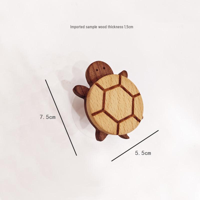 Creative Beech Wood Adhesive Hooks – Funny Animal Design Coat & Hat Hooks for Behind-the-Door Use
