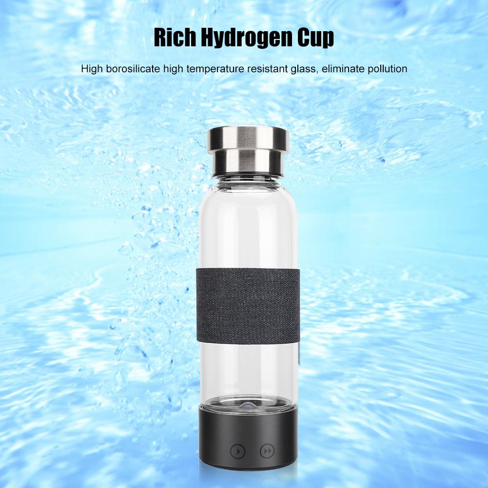 480ml 1300mAh Portable USB Rich Hydrogen Cup Electrolysis Ionizer Water Generator Bottle