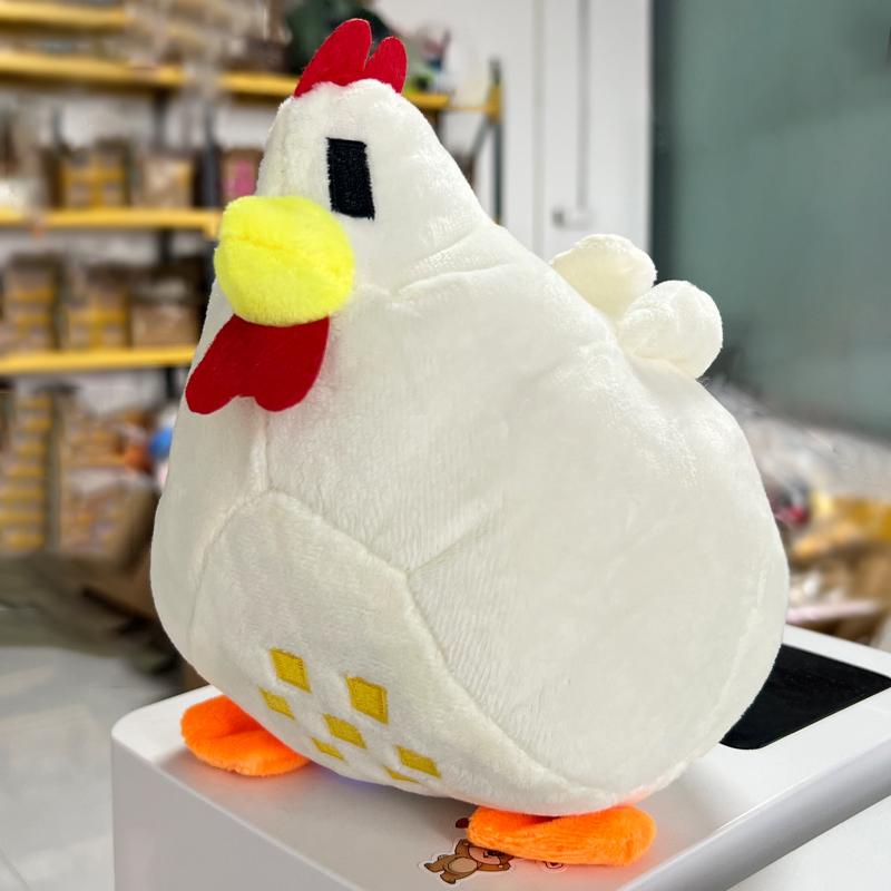 22cm Urocze Pluszowe Kurczaki ze Stardew Valley Miękka Wypchana Poduszka Zwierzątko Zabawki dla Dzieci Prezenty Świąteczne Dekoracja Domu