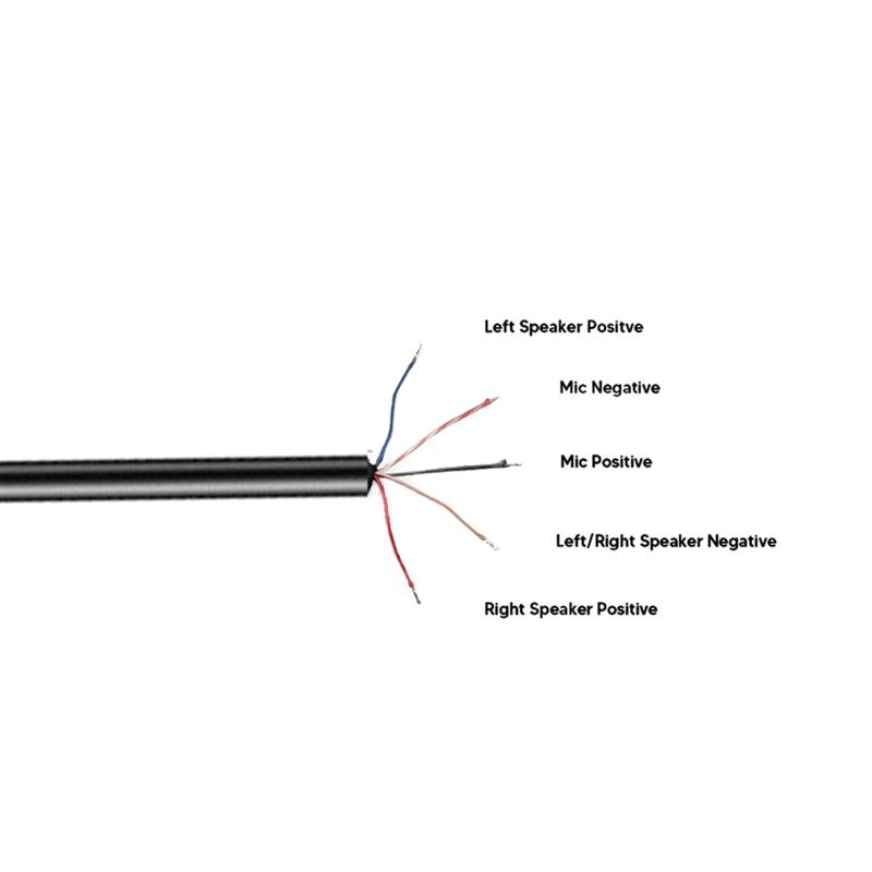 Portable Headphone Cable Audio Cord Line forCloud II Pro Stinger Revolver S Earphone Replacement Wires
