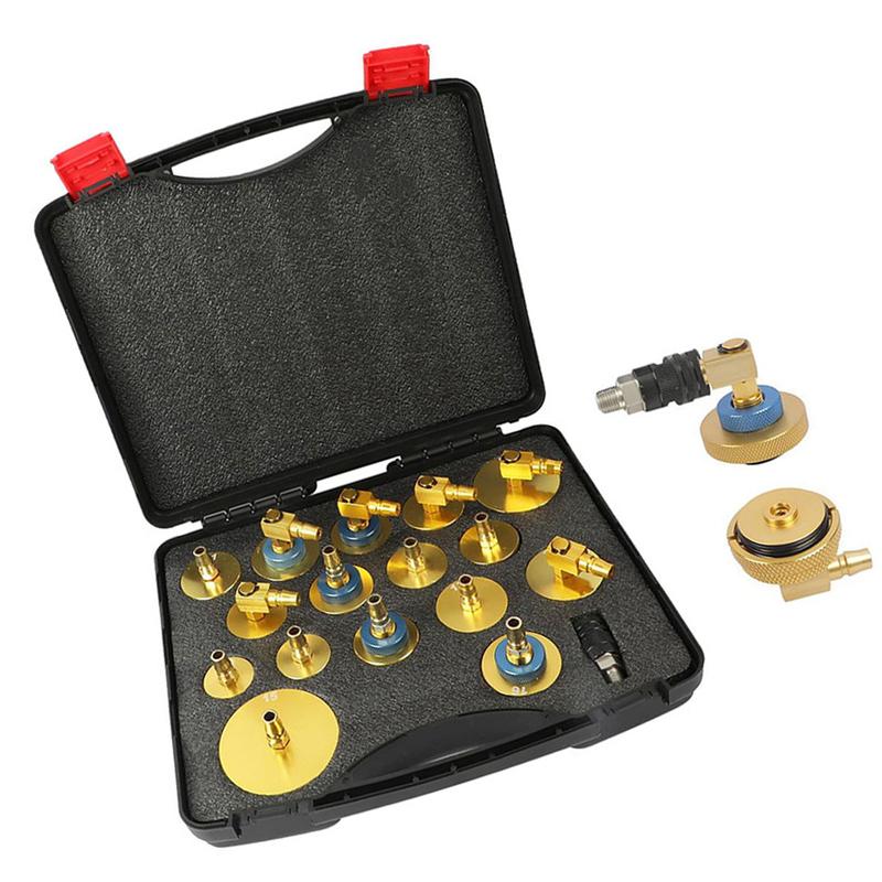 17pcs/Set Automobile Brake Oil Exchanger Adapter Tool Kits Pulsating Brake Oil Exchanger Connector Auto Repair Tools