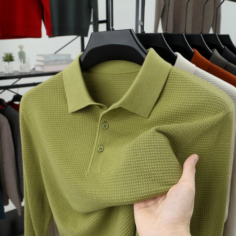 Winter Casual Men s Lapel Collar Polo Shirt M