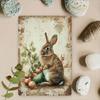 Vintage Rabbit Kitchen Tin Sign  Country Style X Inch Iron Wall Decor for Living Room and Bedroom