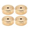 4 Stück Messing Schneidebrettfüße mit rutschfestem Gummi Schrauben-Set Geräuschreduzierende Lautsprecher-Isolationspads für Küche HiFi-Verstärker