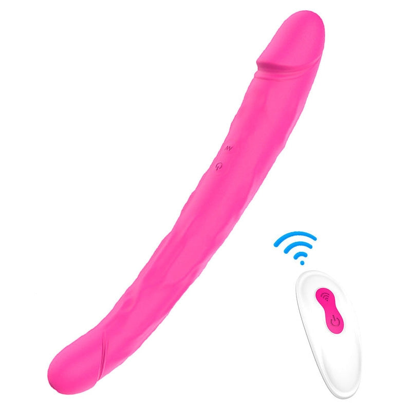 Double Vibrating Dildo King 3 - 31 X 4 Cm Pink - DoublePlayz - Double Dildos