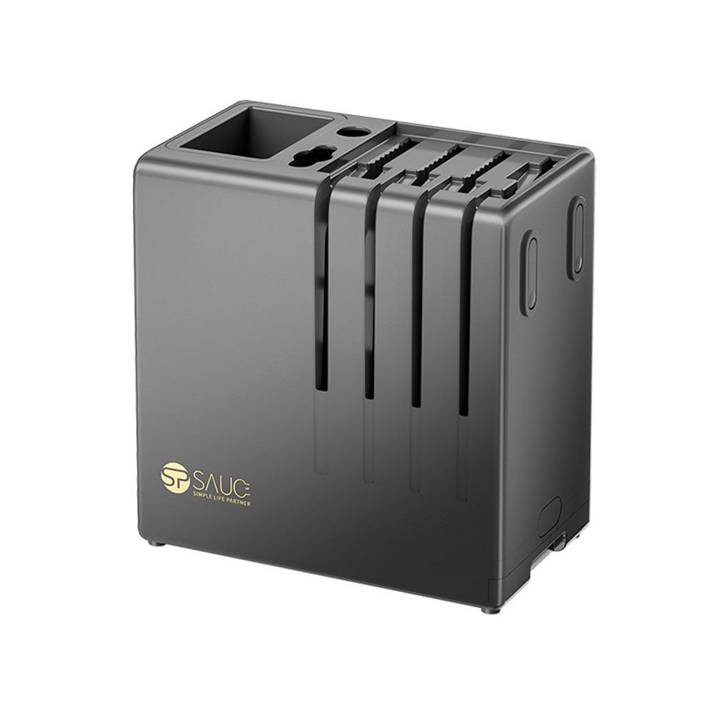 

Space Saving Knife Chopstick Holder Plastic Integrated Storage Box for Kitchen серый