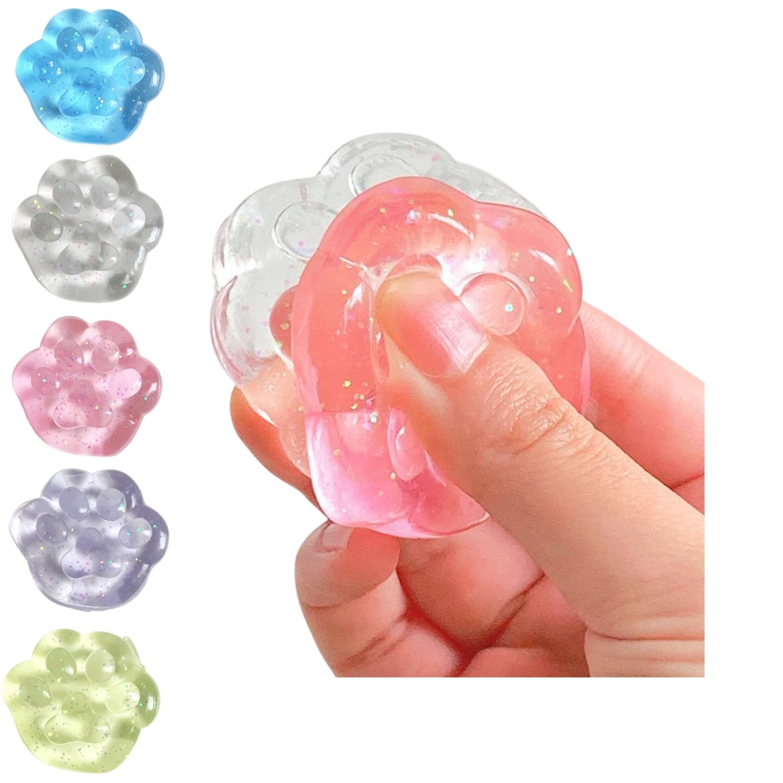 

Paw Print Squeeze Toys of Stress Relief Goods by StoneS and Irritation Relief (Set 5) - - Habit-Boosting