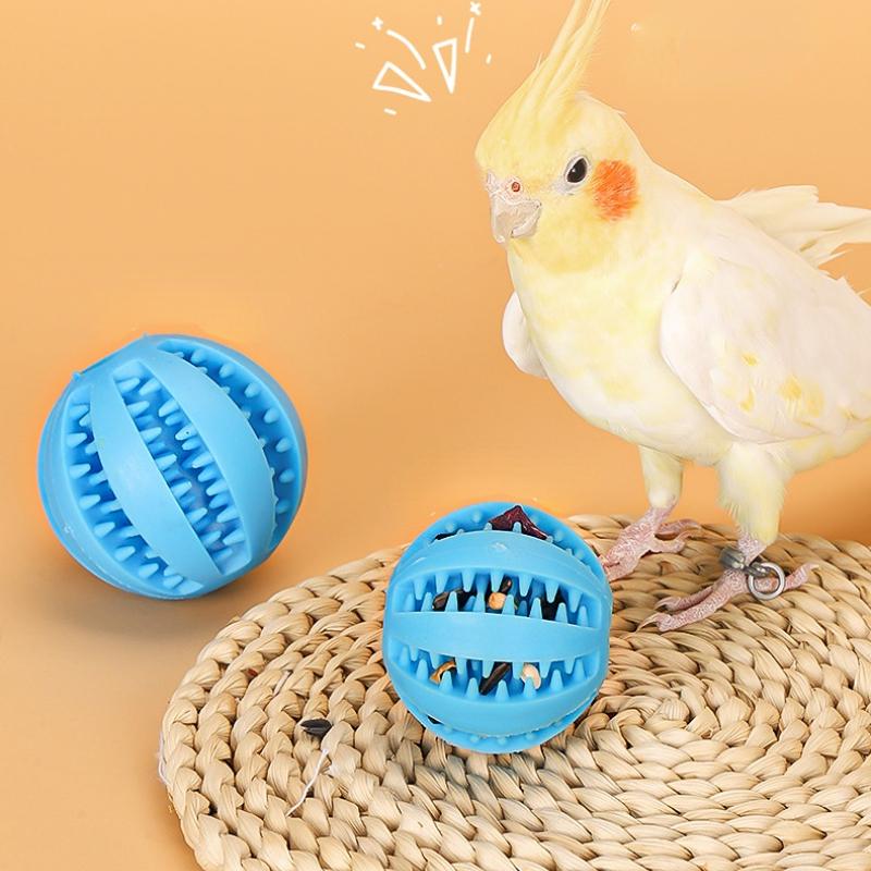 Futterbälle Vogelspielzeug Conure Futterspielzeug Wellensittich Fußkralle Spielzeug Nymphensittich Kautraining Rasselbälle Papageienkäfig Spielzeug