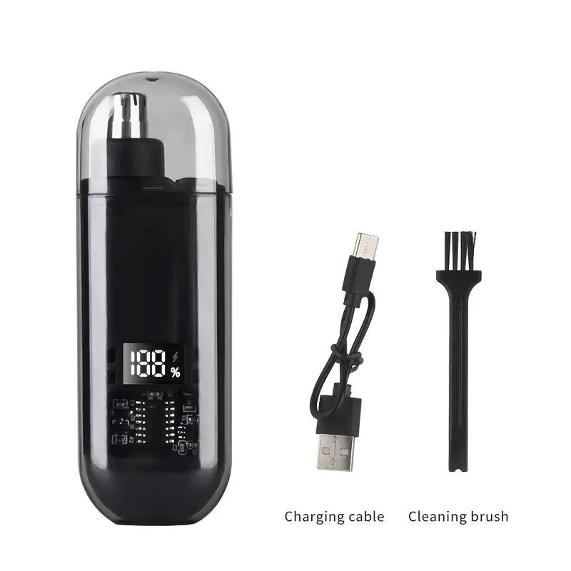 

2 In 1 Electric Portable Ear And Nose Hair Trimmer Clipper 2025 Professional Painless Portable Eyebrow For Men nose hair чёрный