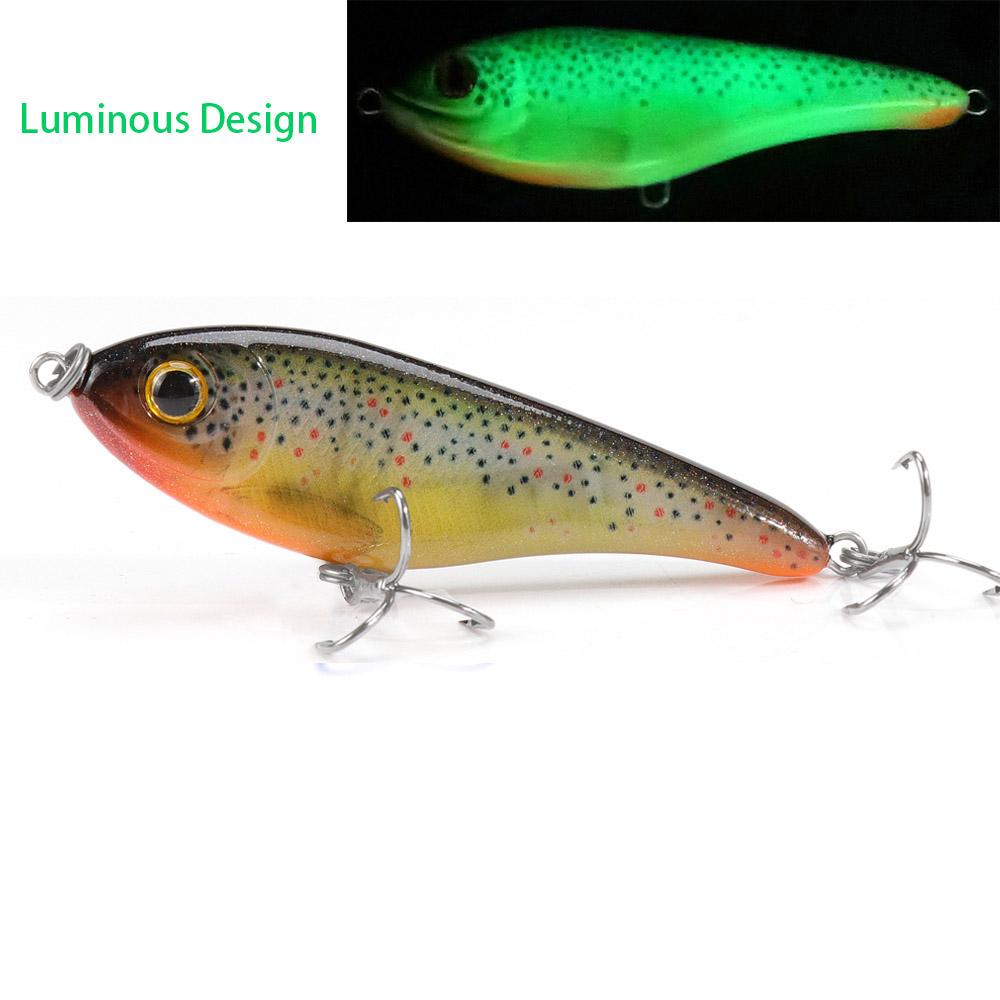 68mm 9g Small Jerk Bait Wobblers Fishing Lure for Pike Sinking VIB Lures Ice Fishing Tackle Lure Hard Jerkbait Crankbait