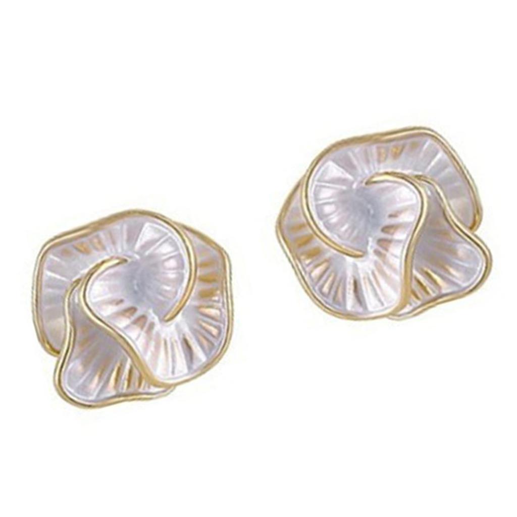 Delicate Camellia Flower Shaped Earrings for Women Elegant Alloy Floral Ear Studs Lightweight Ear Accessory for Ladies