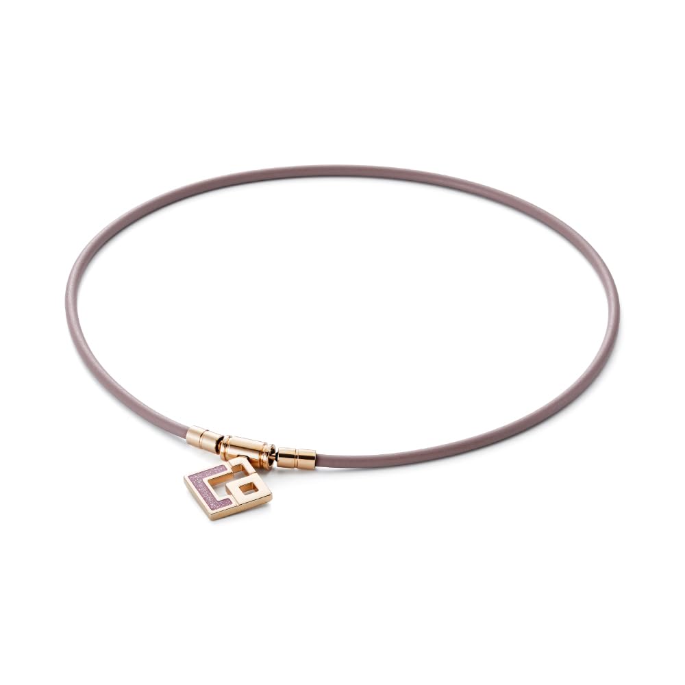 TAO Necklace Slim AURA mini Champagne Gold x Lavender Glitter L 47cm [Colantotte]