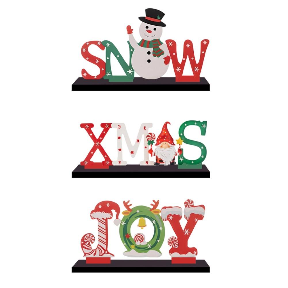 

Festive Table Decor Wooden Christmas Figurines Funny Christmas Design