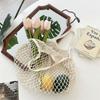 5 Woven fruit mesh bag shoulder bag shopping fishing net bag portable hollow woven bag play beach bag